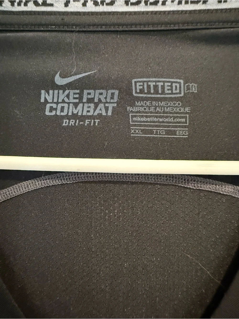 Nike Black Long-Sleeve Performance Shirt with Gray Stitching